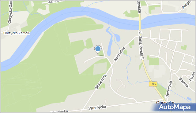 Obrzycko, Leśna, mapa Obrzycko