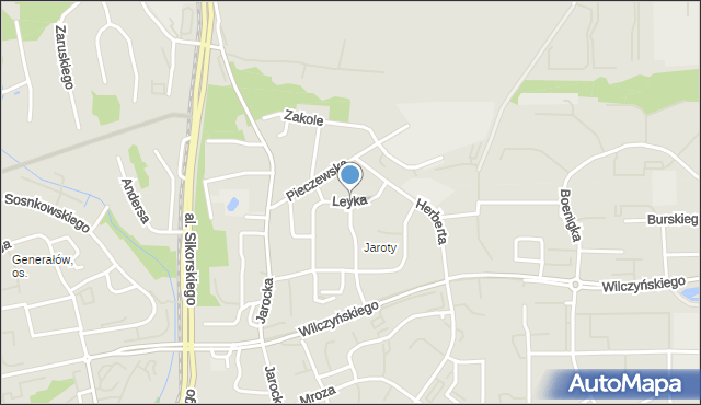 Olsztyn, Leyka Fryderyka, mapa Olsztyna