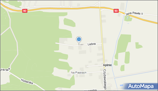 Opalenie, Leśna, mapa Opalenie