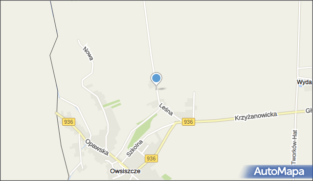 Owsiszcze, Leśna, mapa Owsiszcze