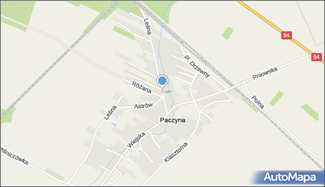 Paczyna, Leśna, mapa Paczyna