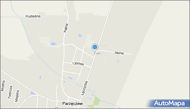 Parzęczew powiat zgierski, Łęczycka, mapa Parzęczew powiat zgierski