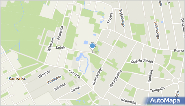 Piaseczno, Letnia, mapa Piaseczno