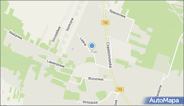 Piekoszów, Leśna, mapa Piekoszów