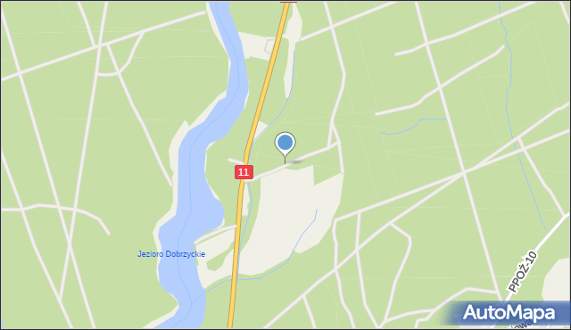 Piła, Leśnictwo Dobrzyca, mapa Piły