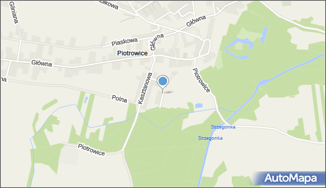Piotrowice gmina Kostomłoty, Leśna, mapa Piotrowice gmina Kostomłoty