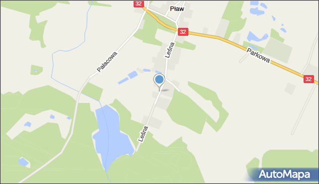 Pław, Leśna, mapa Pław