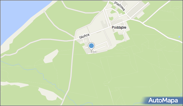 Poddąbie, Leśna, mapa Poddąbie