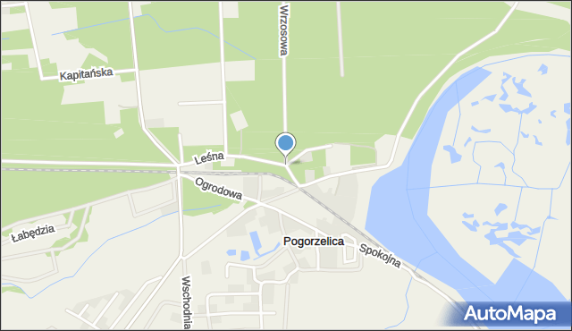 Pogorzelica gmina Rewal, Leśna, mapa Pogorzelica gmina Rewal