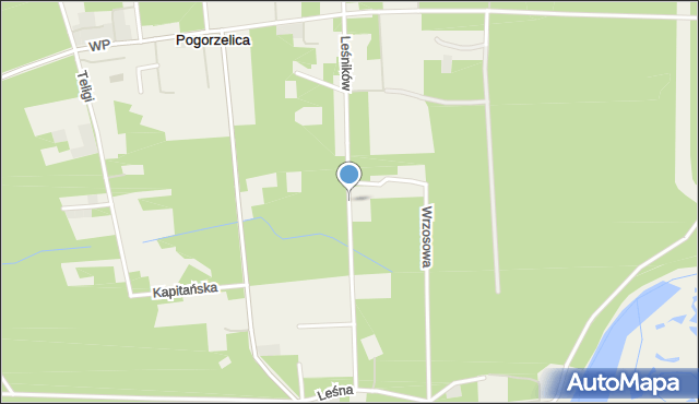 Pogorzelica gmina Rewal, Leśników, mapa Pogorzelica gmina Rewal