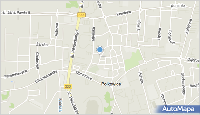 Polkowice, Leśna, mapa Polkowice