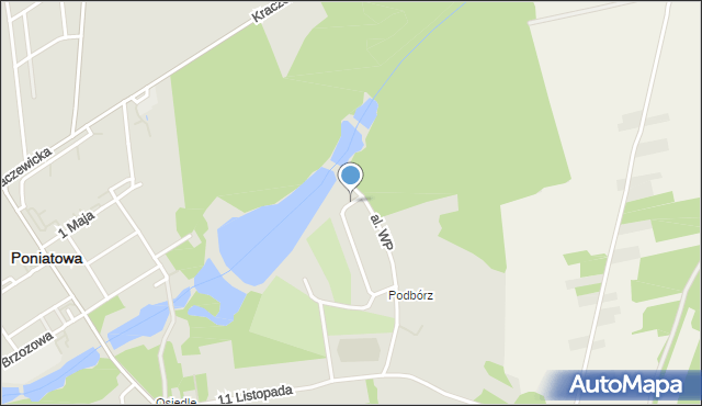 Poniatowa powiat opolski, Leśna, mapa Poniatowa powiat opolski