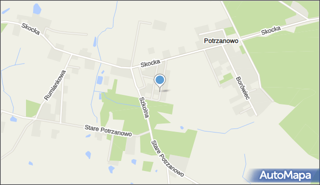 Potrzanowo, Leśnych Skrzatów, mapa Potrzanowo