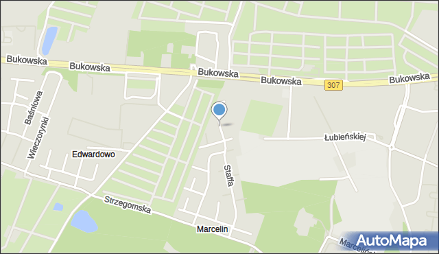 Poznań, Leśmiana Bolesława, mapa Poznania