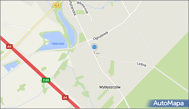 Prószków, Leśna, mapa Prószków