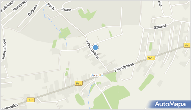 Przegędza, Leszczyńska, mapa Przegędza