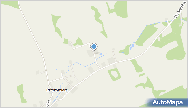 Przybymierz, Leśna, mapa Przybymierz