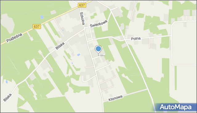 Pustelnik gmina Stanisławów, Leśna, mapa Pustelnik gmina Stanisławów