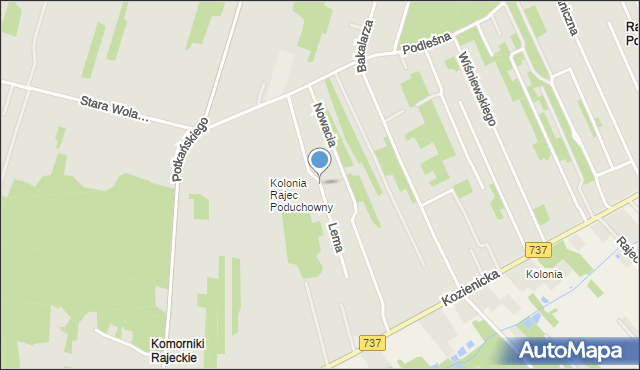 Radom, Lema Stanisława, mapa Radomia