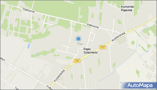 Radom, Lesiowska, mapa Radomia