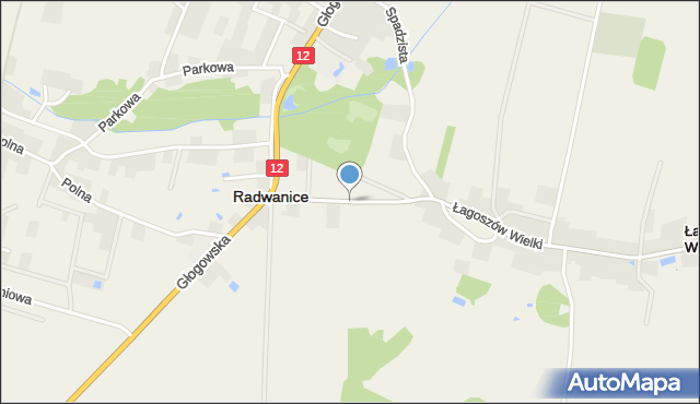 Radwanice powiat polkowicki, Legnicka, mapa Radwanice powiat polkowicki
