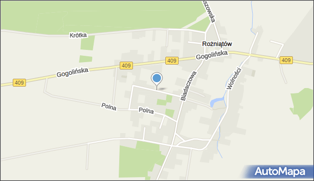 Rożniątów, Leśna, mapa Rożniątów