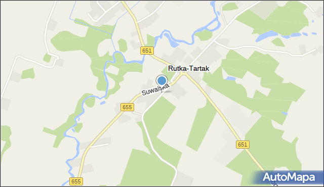 Rutka-Tartak, Leśna, mapa Rutka-Tartak