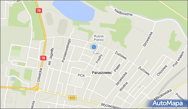 Rybnik, Leśmiana Bolesława, mapa Rybnika