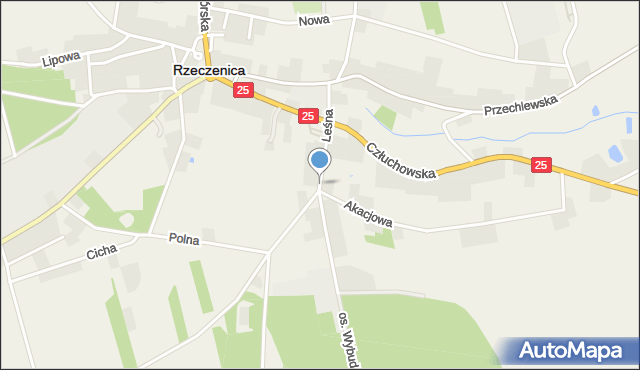 Rzeczenica, Leśna, mapa Rzeczenica