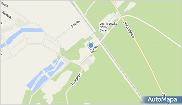 Rzepin, Leśna, mapa Rzepin