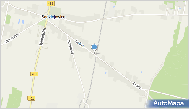 Sędziejowice powiat łaski, Leśna, mapa Sędziejowice powiat łaski
