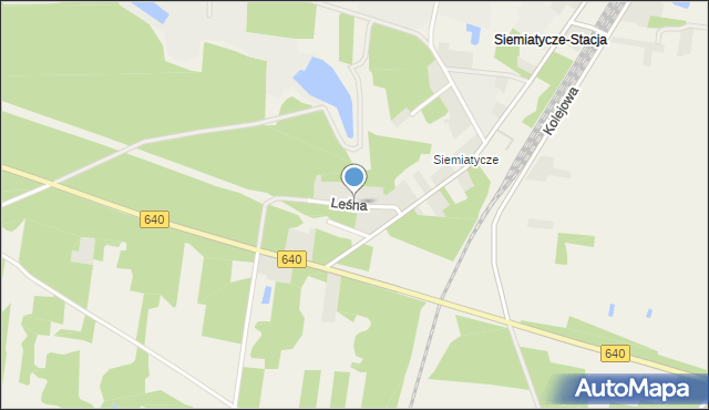 Siemiatycze-Stacja, Leśna, mapa Siemiatycze-Stacja