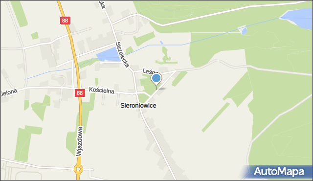 Sieroniowice, Leśna, mapa Sieroniowice