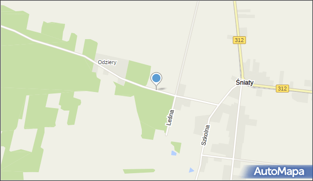 Śniaty gmina Wielichowo, Leśna, mapa Śniaty gmina Wielichowo