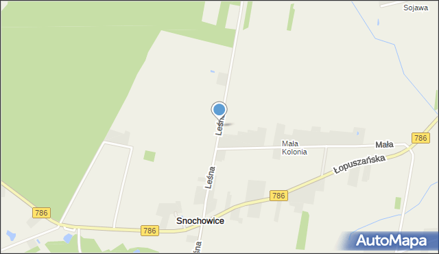 Snochowice, Leśna, mapa Snochowice