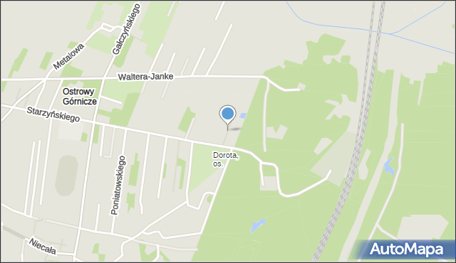 Sosnowiec, Leśny Zakątek, mapa Sosnowca