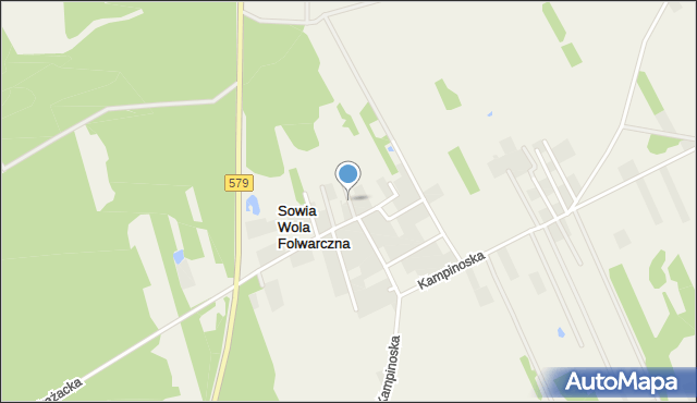 Sowia Wola Folwarczna, Leśnych Skrzatów, mapa Sowia Wola Folwarczna