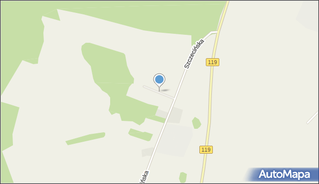 Stare Czarnowo, Leśna, mapa Stare Czarnowo