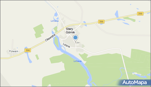 Stary Górnik, Leśna, mapa Stary Górnik