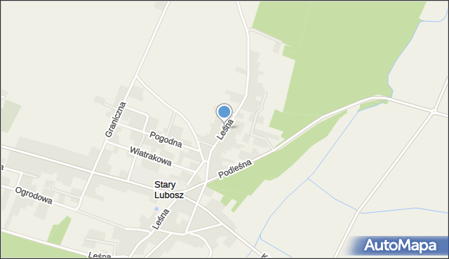 Stary Lubosz, Leśna, mapa Stary Lubosz