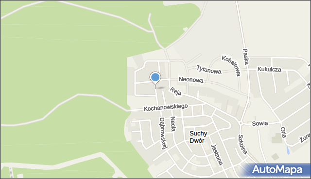 Suchy Dwór gmina Kosakowo, Lema Stanisława, mapa Suchy Dwór gmina Kosakowo