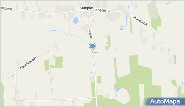 Sulejów gmina Jadów, Leśna, mapa Sulejów gmina Jadów