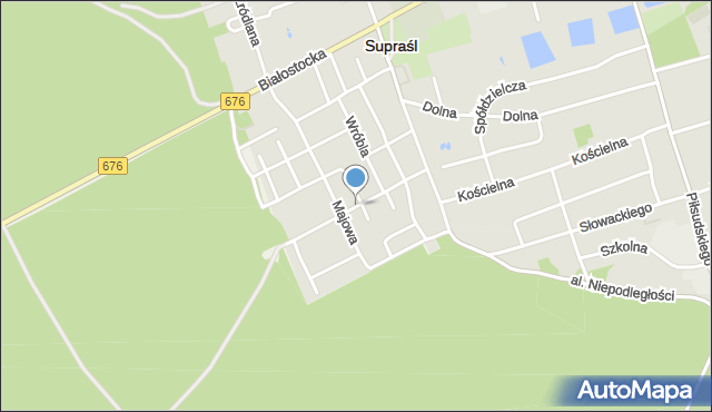 Supraśl, Lewitówka, mapa Supraśl