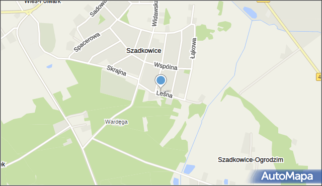 Szadkowice-Ogrodzim, Leśna, mapa Szadkowice-Ogrodzim