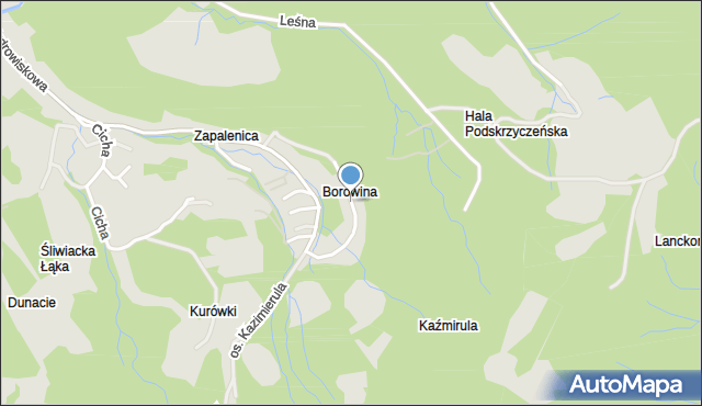 Szczyrk, Letniskowa, mapa Szczyrk