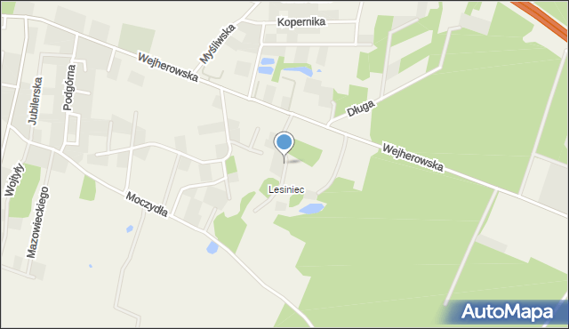 Szemud, Lesiniec, mapa Szemud