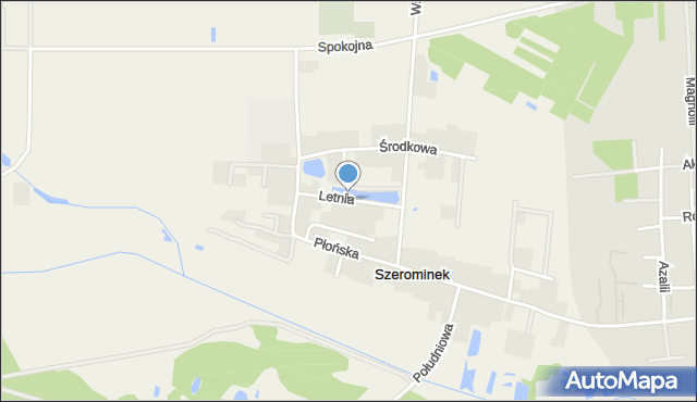 Szerominek, Letnia, mapa Szerominek
