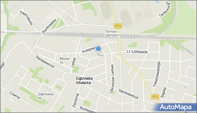 Tarnów, Ledóchowskich, mapa Tarnów