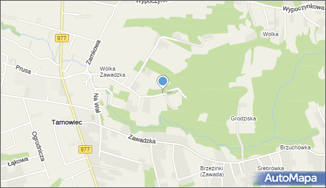 Tarnowiec gmina Tarnów, Leśna, mapa Tarnowiec gmina Tarnów