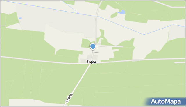 Trąba, Leśna, mapa Trąba